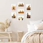 7 stuks fotolijsten set 13 x 18 cm voor 18 x 13 foto's en afbeeldingen, moderne witte fotolijsten collage, wand- of tafelstandaard - cadeau vriend