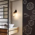 Industriële wandkandelaar, vintage verlichting, verstelbare wandlamp, rustieke draad, metaal, kooi, wandlamp, Edison-stijl, antieke lamp, verandaallamp (zonder gloeilamp) (brons)