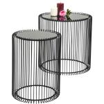 Design Bijzettafel, 2-Delige Set, Zwart
