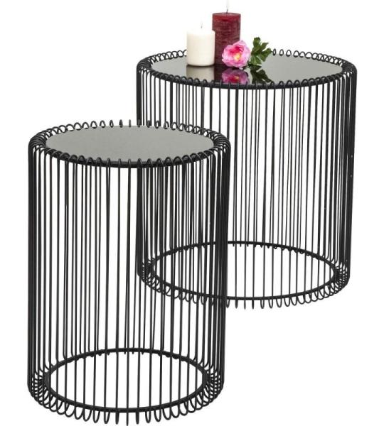 Design Bijzettafel, 2-Delige Set, Zwart