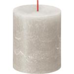 Rustik Stumpenkerzen - Anthrazit - 4 Stück - 8 x 7 cm- Dekorative Haushaltkerzen - Länge Brenndauer 35 Stunden - Unparfümierte - Natürliches Pflanzenwachs - Ohne Palmöl