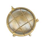 SERIFOS Buitenwandlamp messing glas IP64 voor tuin terras Ø24 cm E27 max. 18 W rustieke maritieme ronde buitenlamp muur