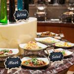 Kleine Kreidetafeln zum Beschriften, 12pcs Mini Tafeln mit Ständer, Löschbar Memotafel Tischschilder, Holz Kreidetafel Klein für Buffet, Hochzeit, Geburtstag Parties Tischdeko