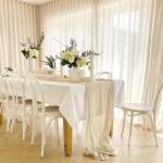 12Pack Käsetuch Tischläufer Beige, rustikale Gaze Tischläufer 90*300CM Käsetuch Tischläufer, Käsetuch Boho Tischläufer für Hochzeit, Party(Beige)