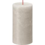 Rustieke stompkaarsen, lichtgrijs, set van 4 stuks, decoratieve huishoudelijke kaarsen, lengte brandduur 60 uur, ongeparfumeerd, natuurlijke plantenwacht, zonder palmolie, 13 x 7 c