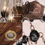 Houten smeedijzeren kroonluchter Retro hanglamp Industriële hanglampen In hoogte verstelbare industriële zolderbalk Hangende lichten Eetkamerverlichting Creatieve persoonlijkheid