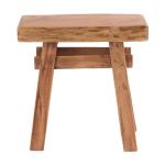 Rustieke houten kruk vintage 40" | gerecycled hardhout, 43 x 45 x 27 cm (h x b x d) | kruk van massief hout, kruk | kleur: 08 honingkleuren gewaxt
