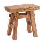 Rustieke houten kruk vintage 40" | gerecycled hardhout, 43 x 45 x 27 cm (h x b x d) | kruk van massief hout, kruk | kleur: 08 honingkleuren gewaxt