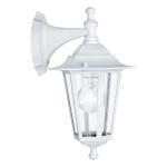 Laterna 5 Wandlamp voor buiten, 1-lichts wandlamp van gegoten aluminium en glas, kleur: wit, fitting: E27, IP44