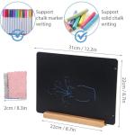 4 stuks krijtbord, tafel krijtbord met sokkel, dubbelzijdige buffet, prijskaartjes, standaard, drankkaart voor verjaardag, bruiloft, bar, café, 22 x 30 cm