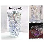 Glazen bloemenvaas, moderne minimalistische vaas, Scandinavisch glas, bloemen, handgemaakte bloemarrangement, decoratie, hydrocultuur, ornament voor thuis, eettafel, cadeau voor br