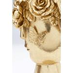 Design decoratieve vaas Flowercrown, bloemenvaas, tafelvaas, goud, artikelhoogte 20 cm