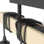 Deckenlampe Townshend, 3 flammige Vintage Deckenleuchte im Industrial Design, Retro Pendelleuchte aus Stahl und Holz, Schwarz, braun, FSC zertifiziert, E27 Fassung