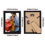 7 stuks fotolijsten set 13x18 cm voor 18x13 foto's en foto's, zwarte fotolijst collage, wand- of tafelstandaard - cadeau vriend