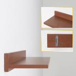 Wandrek 45 x 8 x 19 cm, bruin rustiek eiken, spaanplaat van hout, hangrek WM056-ER, wandrek, boekenrek, fotorek, keukenrek, hangend wandplank, plankplank, zwevend rek