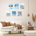 7 stuks fotolijstenset, 20 x 25 cm, voor 25 x 20 foto's en afbeeldingen, moderne witte fotolijst, collage, wand- of tafelstandaard, cadeau voor vriend
