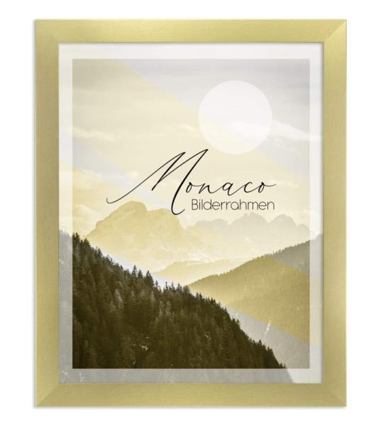 Monaco Fotolijst 29,7 x 42 cm (A3-formaat) goud geslepen - fotolijst metaallook, aluminium geborsteld lijst, posterlijst, wissellijst