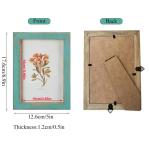 Fotolijst retro hout, 2 stuks fotolijsten 6x4, shabby chic, fotolijst rustiek, fotolijst met standaard, opgehangen of tafelblad, voor thuis, kantoor, zakelijke decoratie