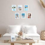 7 stuks fotolijsten set 10x15 cm voor 15x10 foto's en afbeeldingen, moderne witte fotolijsten collage, wand- of tafelstandaard - cadeau vriend