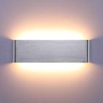 16W LED wandlamp binnen moderne zilveren wandlamp up and down licht IP44 wandverlichting gangverlichting voor slaapkamer gang woonkamer trap, enz. Warm wit