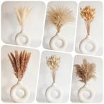 Gedroogd pampasgrasdecoratie, 120 stuks pampasgras met hazenstaarten, gedroogde bloemen, rietgrasboeket voor bruiloft, boho-bloemen, tafeldecoratie thuis, rustiek boerderijfeest 12