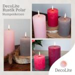 : 4 x rustieke pool-stompkaarsen 120/78 mm. Brandduur ca. 60 uur! incl. Candle Profi staafaansteker - Duitse merkfabrikant - RAL gecertificeerd (wit)