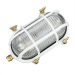 Buitenwandlamp van messing wit golvend glas IP64 weerbestendig solide maritim E27 buitenlamp balkon voordeur binnenplaats terras buiten