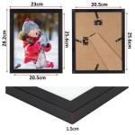 7 stuks fotolijstenset 20 x 25 cm voor 25 x 20 foto's en foto's, zwarte fotolijst, collage, wand- of tafelstandaard, cadeau voor vriend