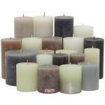 6 kg rustieke stompkaarsen, doorgeverfd, rustieke kwaliteit, mix van verschillende kleuren (crème-grijs-taupe 09)