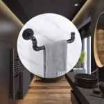 Industrieller Rohr-Handtuchhalter, Wandhalterung, Handtuchaufhänger, Bar, Hänge-Halter, Küche, Badezimmer, rustikale Dekoration, Handtuchhalter