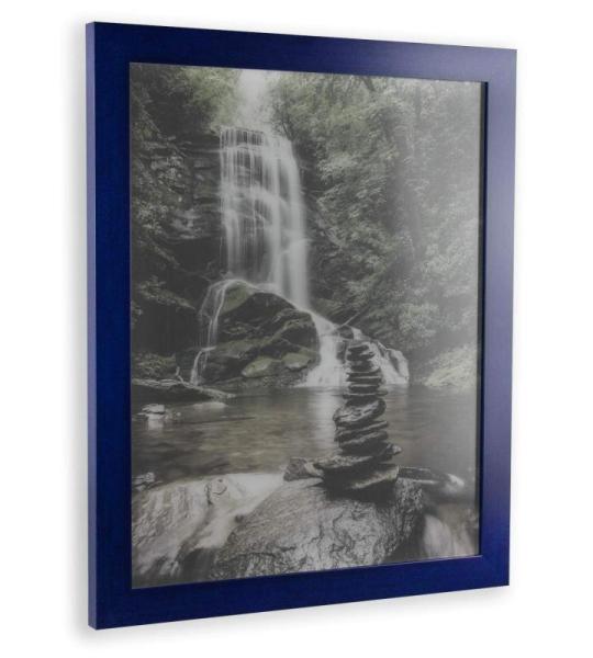 Fotolijst Monaco, 33 x 70 cm, fotolijst, donkerblauw, gewist, posterlijst