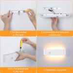 LED wandlamp binnen met bewegingssensor wandlamp wit up down licht wandverlichting warm wit trapverlichting 16W IP44 ganglampen voor woonkamer slaapkamer gang van aluminium