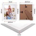 7 stuks fotolijstenset, 20 x 25 cm, voor 25 x 20 foto's en afbeeldingen, moderne witte fotolijst, collage, wand- of tafelstandaard, cadeau voor vriend