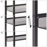3-Tier Kruidenrek - Industriële Teller Plank, Desktop Opslag Organizer, Staand Kruidenrek voor Aanrecht Keuken, Kantoor, Woonkamer, Rustiek Bruin TLJ021H