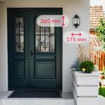 Wandlamp buiten bruin, wandlamp buiten E27, balkon, terras, IP44, weerbestendig, D:9,5 cm, huismuur, scheepslamp, buitenlamp maritiem antiek