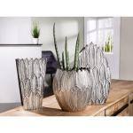 Bloemenvaas vaas van aluminium - decoratie woonkamer cadeau voor vrouwen verjaardag Moederdag - kleur: zilver hoogte 28,5 cm