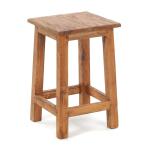 Rustical houten kruk Madero | 48x30x30 cm (HxBxD), gerecycled hout | houten kruk | kleur: 08 honingkleuren gewaxt