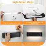 16W wandlamp LED binnen modern wandlamp zwart up down licht wandverlichting neutraal wit trapverlichting IP44 gangverlichting voor woonkamer slaapkamer gang enzovoort, van aluminiu