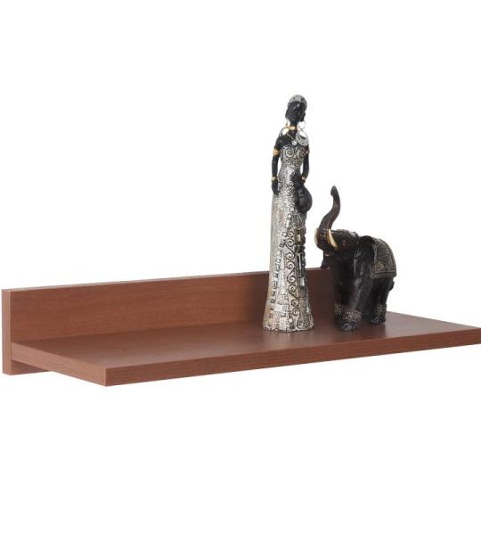 Wandrek 45 x 8 x 19 cm, bruin rustiek eiken, spaanplaat van hout, hangrek WM056-ER, wandrek, boekenrek, fotorek, keukenrek, hangend wandplank, plankplank, zwevend rek