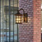 wandlamp, ijzer, rustiek, antieke look, buiten, waterdicht, vintage, wandlamp, hal, lichtbruin