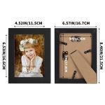 Rustieke fotolijst 13 x 18 cm, set van 7 in verschillende kleuren, voor wand- en tafelopstelling