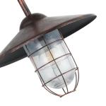 Buitenwandlamp Melgoa, 1 lichtpunt, wandlamp van verzinkt staal en glas, kleur: koperkleurig-antiek, fitting: E27, IP44