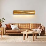 Wandlamp led-wandlamp voor binnen, moderne houten hallamp, 3000 K, warmwit, 50 cm, indirecte woonkamerlamp, 8 W, bedlamp, hal, trappenhuis, wandverlichting voor hal, trappenhuis, w