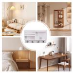 Wandgemonteerde kapstok met plank - Zwevende houten planken met - wandorganizer met , entreeplank sleutelhouder Boerderijdecoratie voor thuis, zakelijk hotel