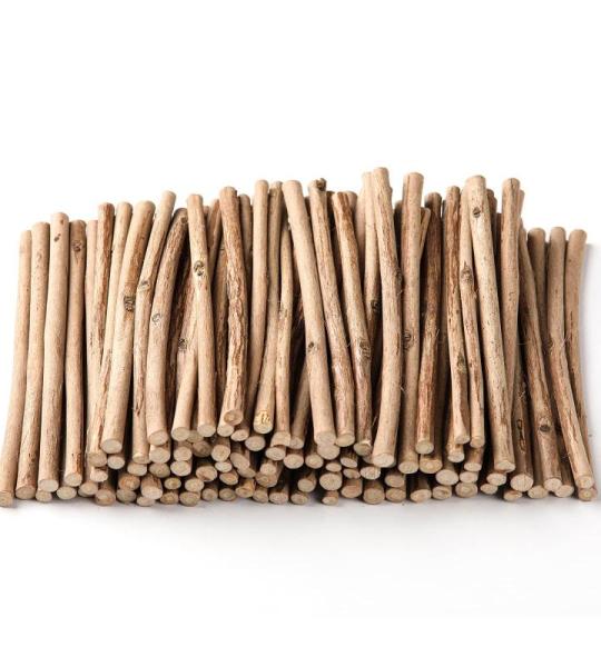 om te knutselen, takken, handwerk, log sticks, 100 stuks, natuurlijke boomschors, rustieke wooncultuur, DHZ, lengte 10 cm (0,3-0,5 cm)