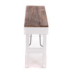 Opvouwbare zitbank Aldo | 112x48x28cm (BxHxD), gerecycled hout | rustieke houten bank, keukenbank gemaakt van massief hout, bijzetbank, gangbank, tuinbank | kleur: 06 wit landhuis
