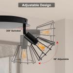 Plafondlamp, spots, draaibaar, zwart, spot, met fitting E14, plafondlamp, 6 , voor binnen, keuken, slaapkamer, woonkamer, max. 40 W, zonder lampen