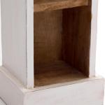 RUSTICALES houten cd-rek CD Tower | massief mahonie hout, 76x15,5x16cm (HxBxD) | houten plank met 4 vakken, cd-opslag | kleur: 06 witte landhuis