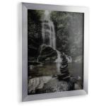 Monaco Fotolijst, 25 x 29 cm, geborsteld aluminium, fotolijst, metaallook, geborsteld aluminium, posterlijst, verwisselbare lijst