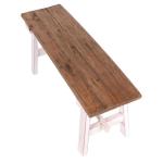Rustiekhouten bank Anzio 90 | 90x39x26cm (BxHxD), bank gemaakt van mahonie hout | inklapbare bank, houten bank, keukenbank van hout, vouwbank | Kleur: 06 wit landhuis
